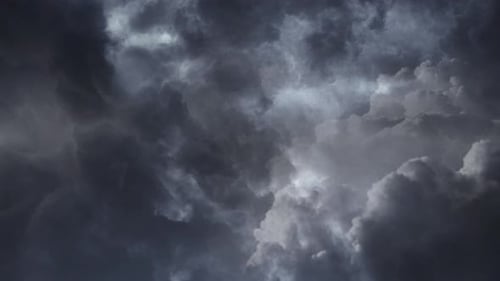 4k view of cumulonimbus clouds and thunderstorms