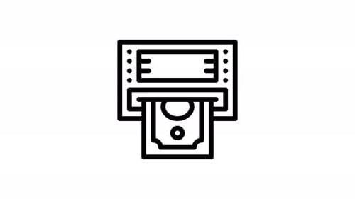 ATM line icon animation