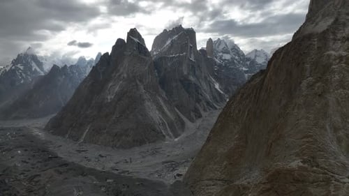 Mountain landscapes along the Boltoro Glacier, Pakistan