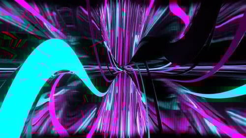 Cyan And Pink Neon Circle Moving Background Vj Loop In 4K