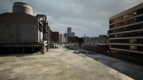 Una impresionante panorámica de una gran ciudad estadounidense capturada desde la azotea