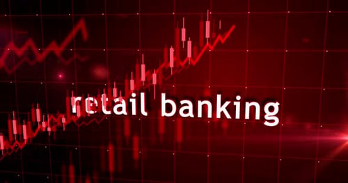 Retail banking money business charts and graphs diagram