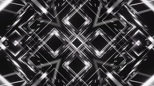 Abstract Fast Flash White Rhombs and Triangles Vj Loop Animation