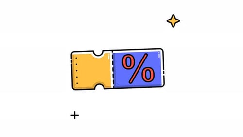 Ícone de cupom animado