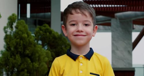 Portrait Child Smiles at Camera
