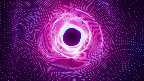 Purple energy magic hi-tech light digital tunnel futuristic energy lines. Abstract