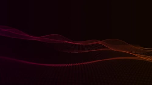 Minimalist Red Fractal Wave Abstract Technology Background
