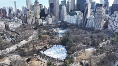 Central Park At Manhattan In New York United States.