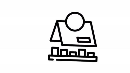 Animated Business Finance Report Outline Icon