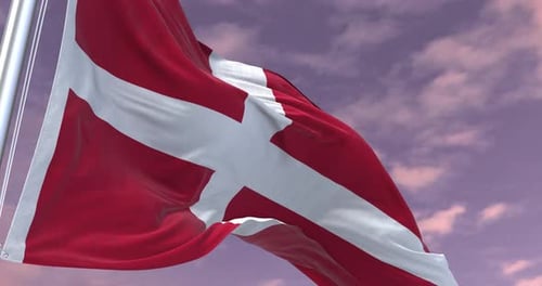 Denmark Flag Animation Minimal Corporate Video