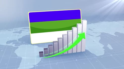 Komi Economic Growth Bar Chart Graph Rising Green Arrow