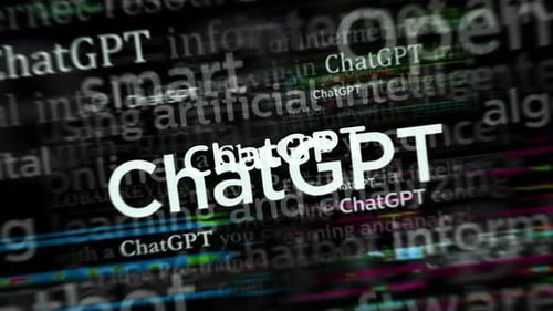 ChatGPT headline news titles media with seamless looped