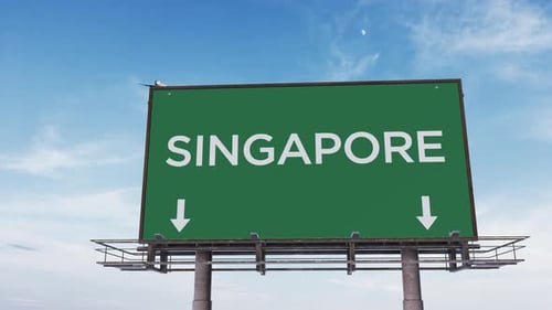 Singapore Highway Sign 4K
