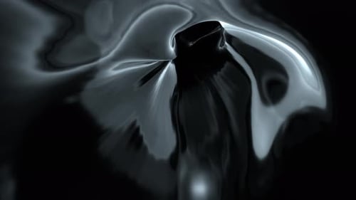 Boucle VJ en arrière-plan White Liquid Fantasy Portal Wormhole en 4K