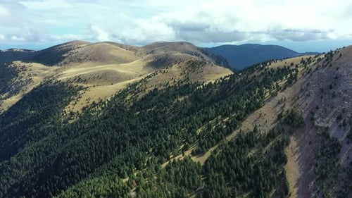 Aerial view of the Rasos Peguera mountain range.