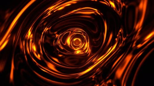 Orangefarbener futuristischer fluoreszierender Flüssigplasma-Hintergrund Vj Loop In 4K