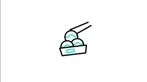 Animiertes Takoyaki-Symbol