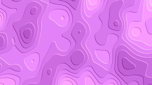 Abstract Flowing Purple Contour Map Background Animation
