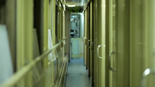 Corridor de compartiment ferroviaire en Russie