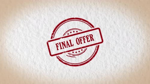 Distressed Final Offer Stamp Reveal Animation