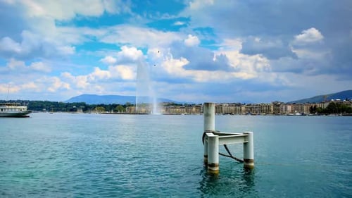 Uferpromenade der Stadt Genf in der Schweiz