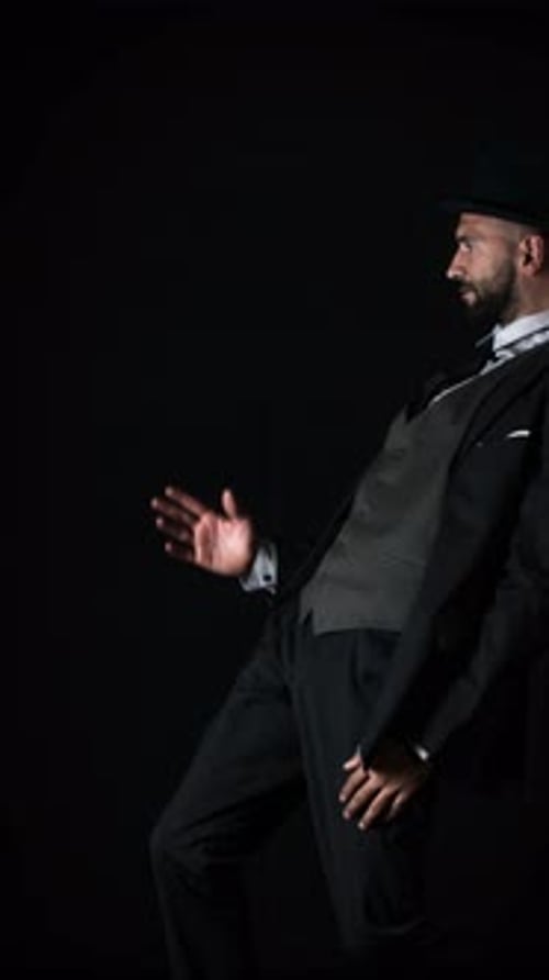 Male Dancer in a Contemporary Style in Vertical