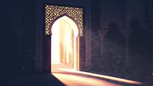Golden Light Sacred Archway Reveal for Religious Events