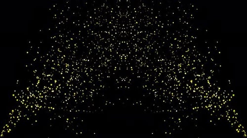 Gold Confetti Explosion Animation on a transparent background. 3D Gold Confetti Animation.