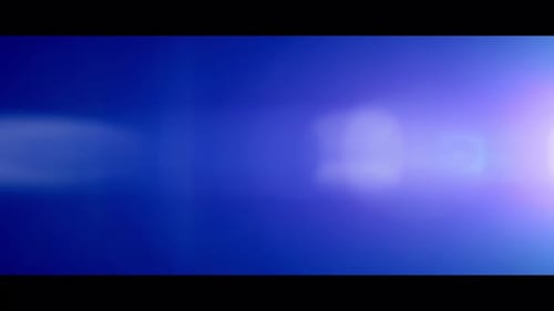 Radium Collection: Flickering blue lens flare effect from the right
