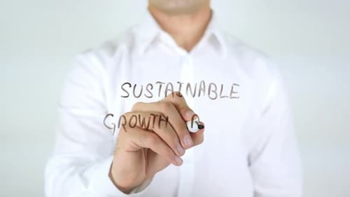 Writing Sustainable Growth Rate on Clear Surface