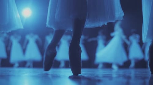 Elegant Ballet Dancers Performing on Stage