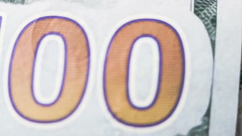 Close Up of US 100 Dollar Bills