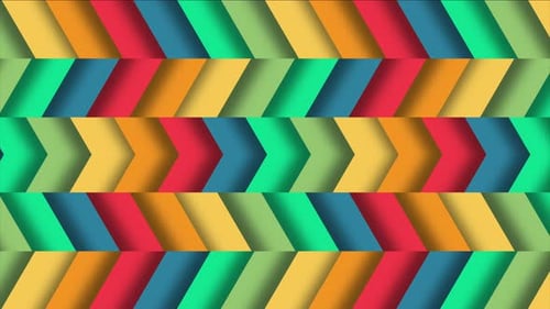 Multi Colored Chevron Tile Background Loop