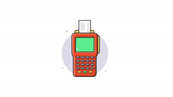 4k POS Machine. Payment Concept Animation Video , Backgrounds Motion ...