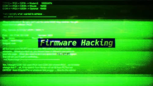 Firmware Hacking Glitch Retro Text Reveal