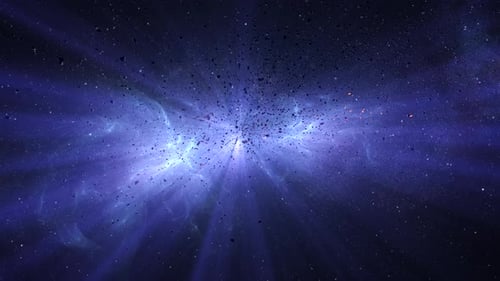 Meteor shower in deep space