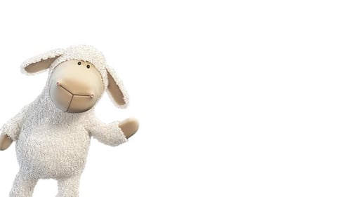 3D Animated Sheep Character Waving and Walking Animation
