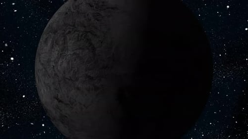 Video animation of the planet Moon, rotation of the globe. 2529