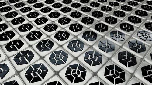 Abstract Geometric Shapes Morphing Tile Pattern Loop