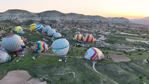 Aerial View Hot Air Baloons in Turkey 4 K