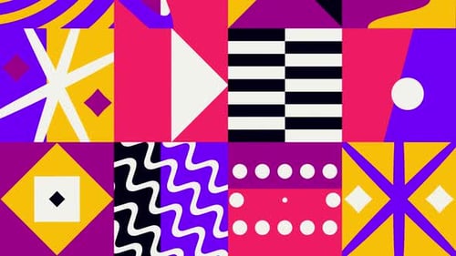 Dynamic Abstract Geometric Shapes Animated Background Pattern