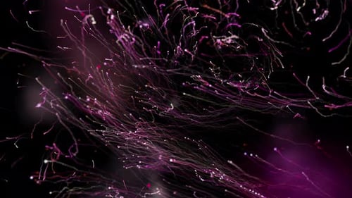 Dynamic Glowing Particle Trails Abstract Background