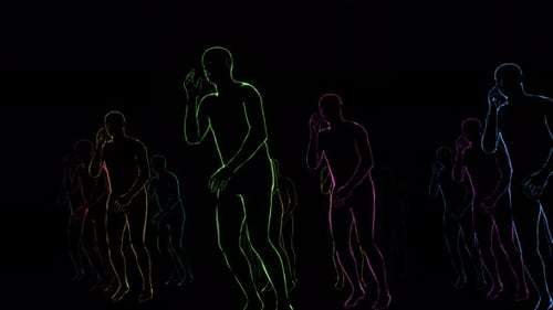 Dancing Neon Men VJ Loop