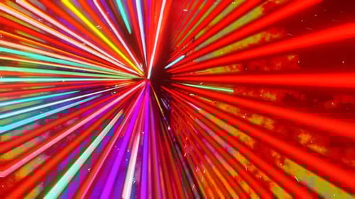 Multicolor Neon Glowing Sci-Fi Triangular Dimension Background Vj Loop In HD