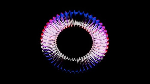 Animación en forma de bucle en forma de cristal. Animación en bucle. Fondo 3D. Resolución HD