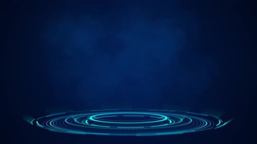 Futuristic HUD Glowing Circles Technology Element