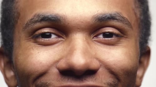 Smiling Face, Extreme Close Up, Adult Male