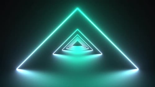 Geometric neon tunnel loop