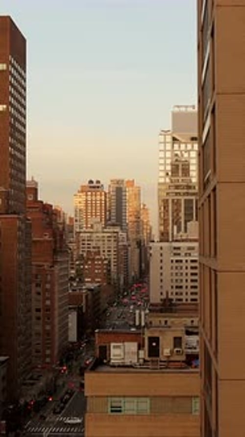 New York City Manhattan Skyline Vertical Smartphone Video Background