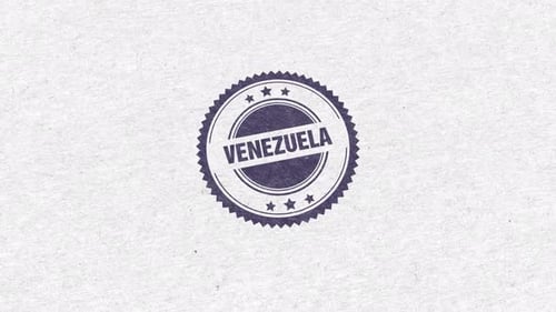 Venezuela Golden Rubber Stamp